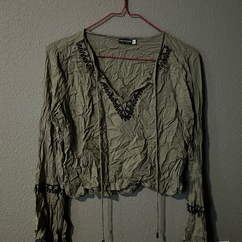 Long Sleeve Embroidered Shirt